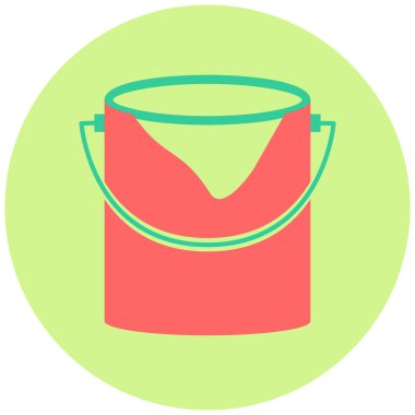 Boya Kovası modern simgesinin vektör çizimi 