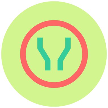 Yol tabelası. Web simgesi basit illüstrasyon