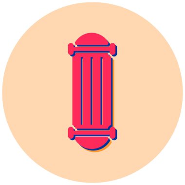 Kaykay simgesi, vektör illüstrasyonu basit tasarım 