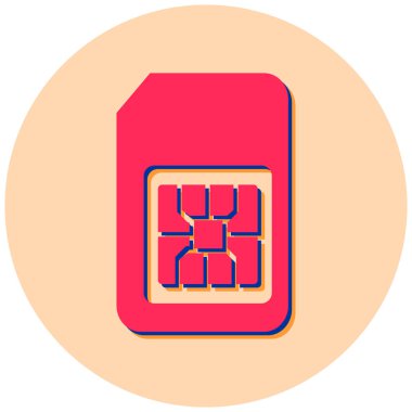 SIM kartı vektör simgesi