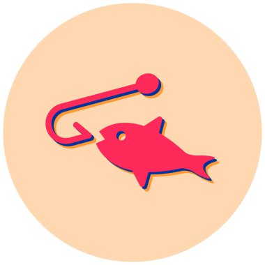 Balık. Web simgesi basit illüstrasyon