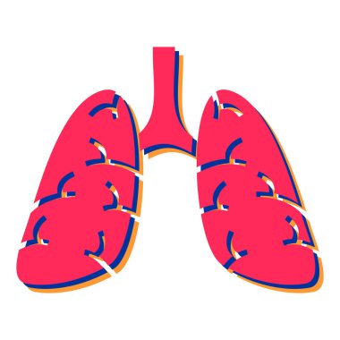 Akciğer ikonu. vektör illüstrasyonu