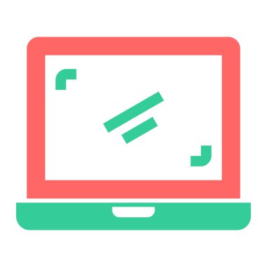 laptop vektör simgesi modern basit illüstrasyon