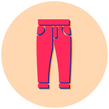 Pantolon. Web simgesi basit illüstrasyon