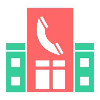 Modern telefon simgesinin vektör illüstrasyonu