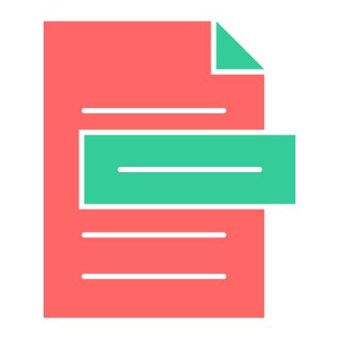 dosya belgesi düz vektör simgesi