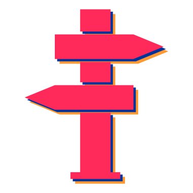 Bir işaret levhasının vektör illüstrasyonu