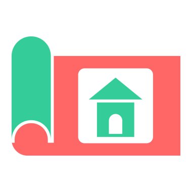 Ev. Web simgesi basit illüstrasyon