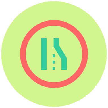 Yol tabelası. Web simgesi basit illüstrasyon