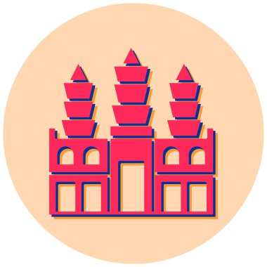 Bir bina simgesinin vektör illüstrasyonu