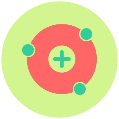 Proton simgesinin vektör illüstrasyonu