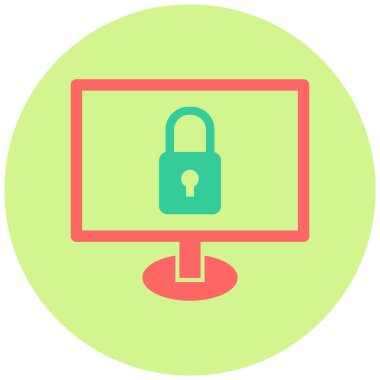 Güvenlik. Web simgesi basit illüstrasyon