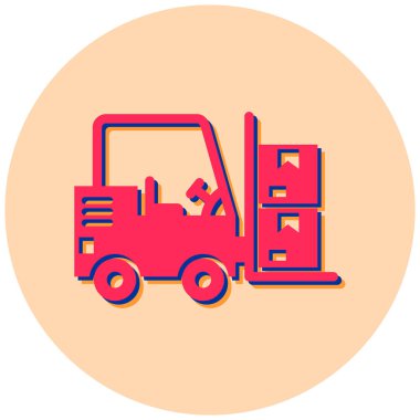 Teslimat. Web simgesi basit illüstrasyon