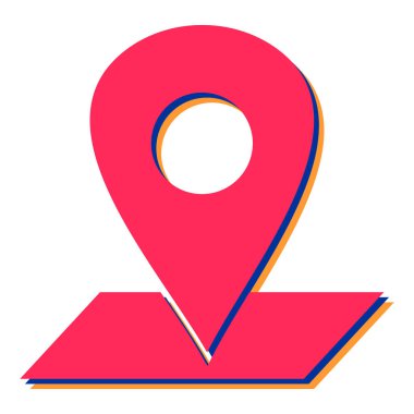 harita pin ikonu vektör illüstrasyonu