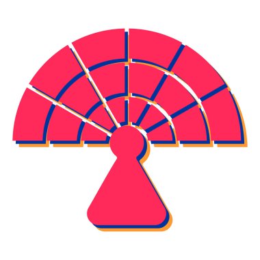 Geleneksel Çin kültürü ikonu. Düz renk tasarımı. vektör illüstrasyonu.