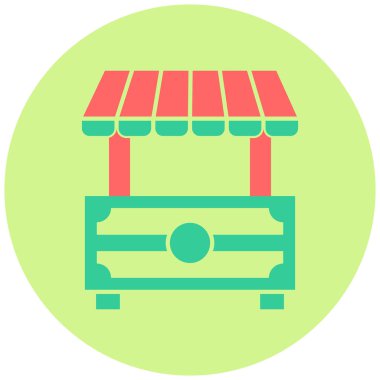 Dükkan. Web simgesi basit illüstrasyon