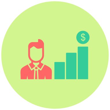 Geliştirme ve büyüme için işletme yönetimi düz simgesi