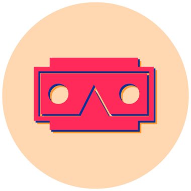 Kaset. Web simgesi basit illüstrasyon