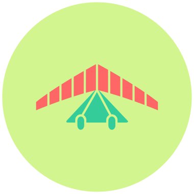 Planör 'ü as. Web simgesi basit illüstrasyon