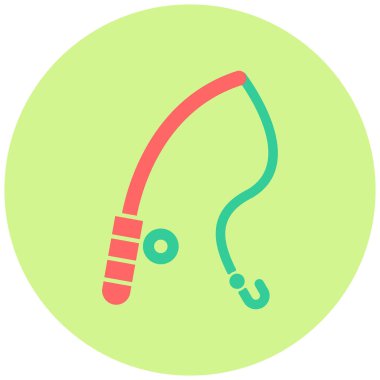 Balıkçı çubukları simgesinin vektör çizimi