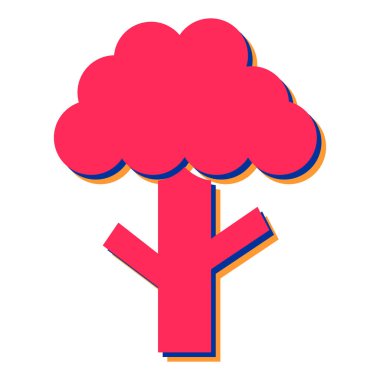 Ağaç simgesinin vektör illüstrasyonu