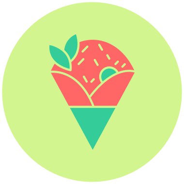 Crepe simgesinin vektör illüstrasyonu