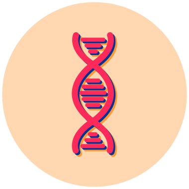DNA düz vektör simgesi
