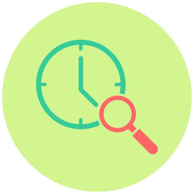 Tarih saati. Web simgesi basit illüstrasyon