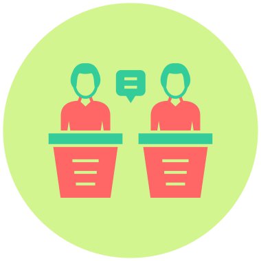 Tartışma. Web simgesi basit illüstrasyon