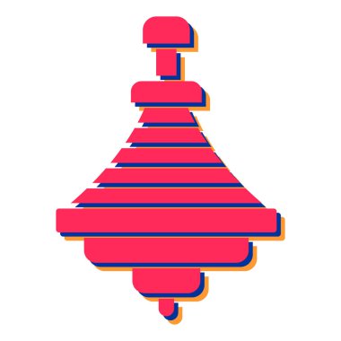 Bir nargile simgesinin vektör çizimi