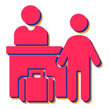 Erkek ve kadın valiz vektör çizimi tasarımı ile