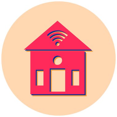 Ev. Web simgesi basit illüstrasyon