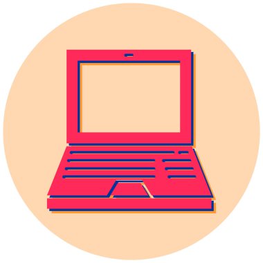 laptop vektör simgesi modern basit illüstrasyon