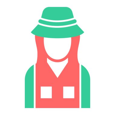 Çiftçi. Web simgesi basit illüstrasyon