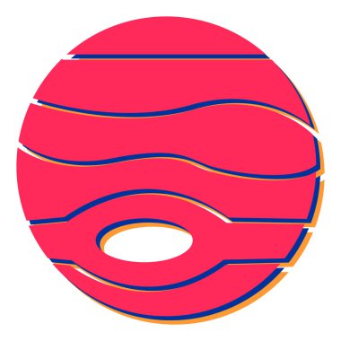 Gezegen ikonu. vektör illüstrasyonu 