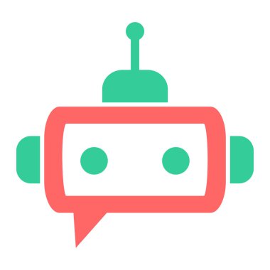 robot düz vektör simgesi
