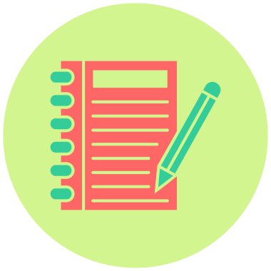 Not defteri. Web simgesi basit illüstrasyon