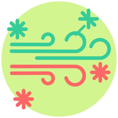 Kar fırtınası. Web simgesi basit tasarım