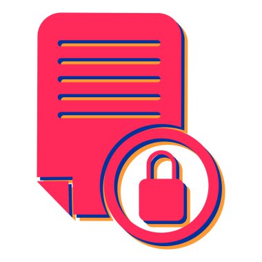 Güvenlik sistemi simgesi vektör illüstrasyonu