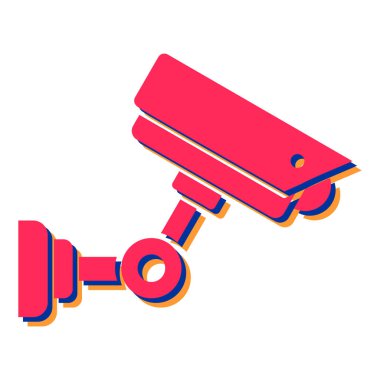 Güvenlik sistemi simgesi vektör illüstrasyonu