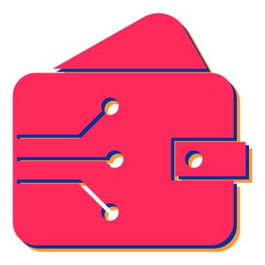 cüzdan ikonu vektör illüstrasyonu