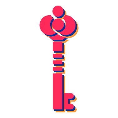 Anahtar simgesinin vektör illüstrasyonu