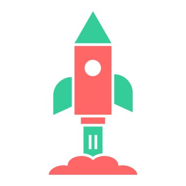 roket ikonu vektör illüstrasyonu