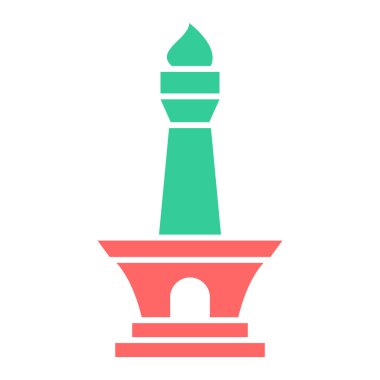  anıt simgesi, basit tasarım vektör çizimi