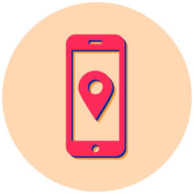 Cep telefonu. Web simgesi basit illüstrasyon