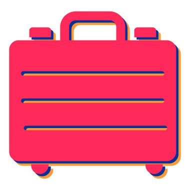 bavul ikonu vektör illüstrasyonu