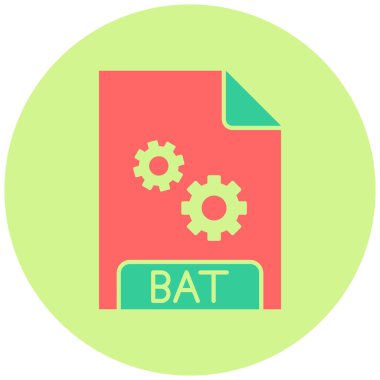 BAT dosya simgesi. Basit resimleme