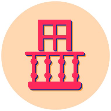 Bina. Web simgesi basit illüstrasyon