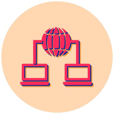 küresel ağ. Basit resimleme