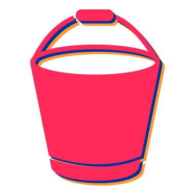 kova simgesinin vektör illüstrasyonu